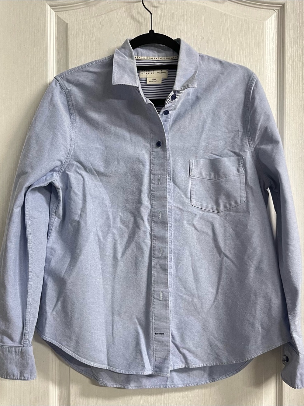 Kate Spade Broome Street Light Blue Button-Down Cotton Shirt